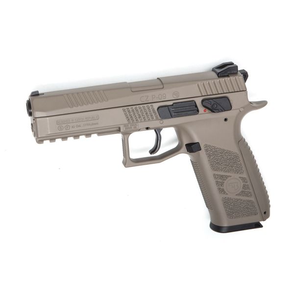 Пневматический пистолет ASG CZ P-09 FDE blowback (пулевой)